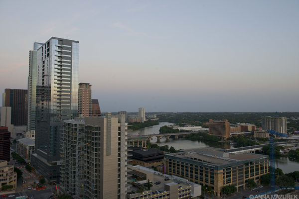 Sunrise on Lady Bird Lake in Austin, Texas