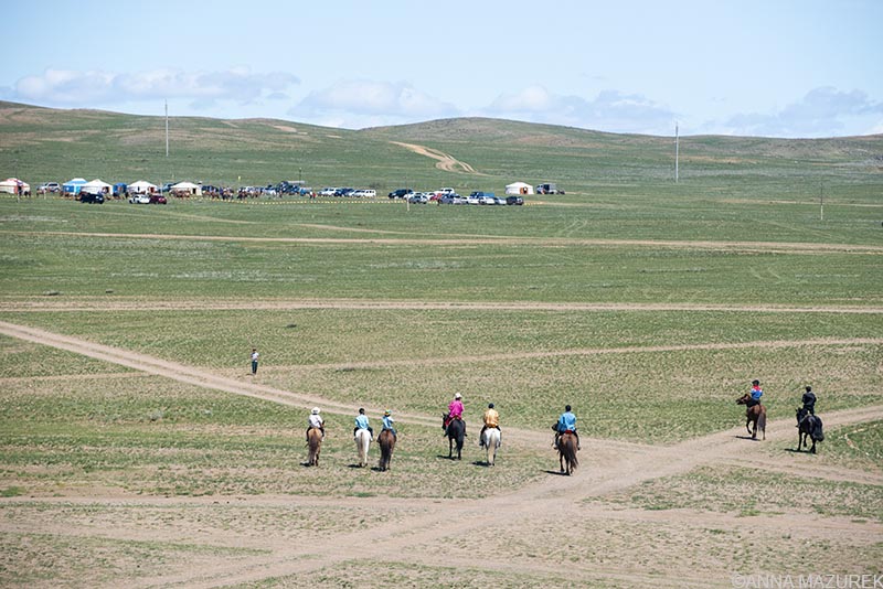 Village Naadam in the Gobi Desert in August , Mongolia 